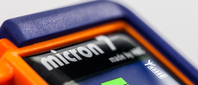 micron 7 The high-performing push button transmitter with built-in color display.