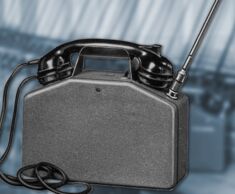 HBC presents the first portable radio-telephone for civil use in Germany in 1950.