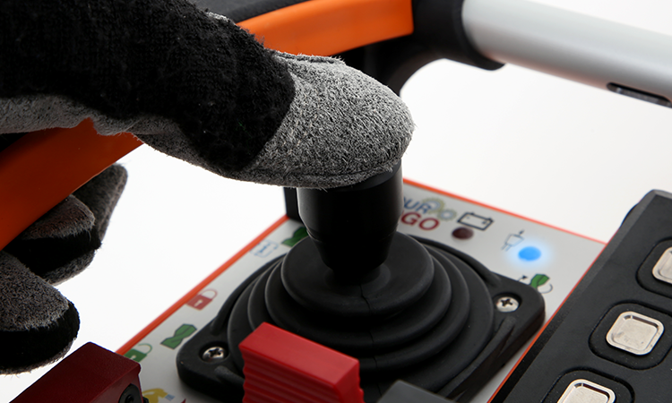 Activation by joystick.