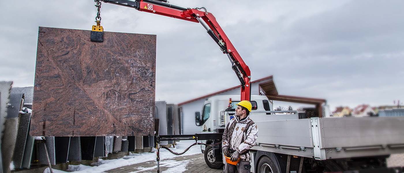 Truck loader cranes: one of the classic applications for HBC radio controls.