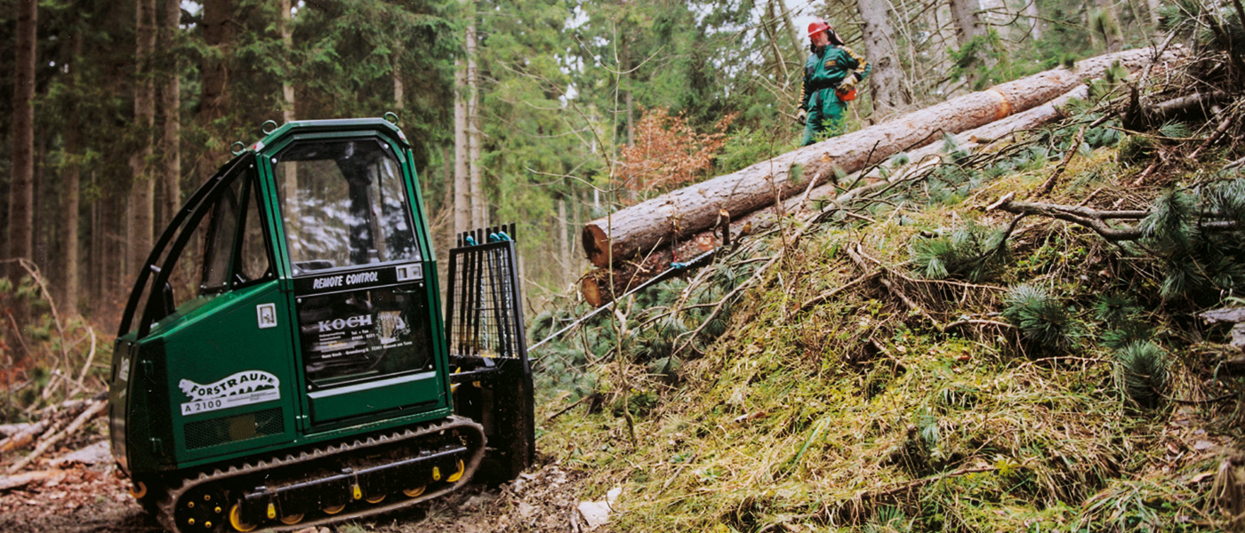 HBC forestry controls: Precise control from a safe position.