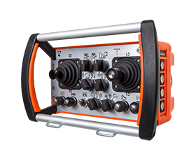 The heavy duty radio control with large function range.
